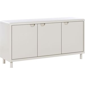 BELIANI Mobile Contenitore Moderno A 3 Ante Per L'Ufficio Domestico Con 4 Ripiani In Acciaio Beige Korvo BELIANI Mobile Contenitore Moderno A 3 Ante Per L'Ufficio Domestico Con 4 Ripiani In Acciaio Beige Korvo