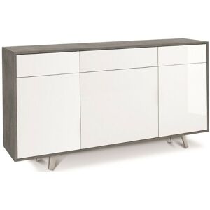 SARMOG - Madia tre ante tre cassetti Cemento Bianco Lucido 164x41x h92 cm SARMOG - Madia tre ante tre cassetti Cemento Bianco Lucido 164x41x h92 cm