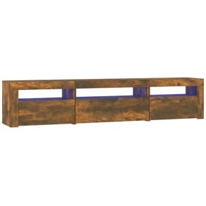 VIDAXL Mobile Porta Tv Con Luci Led Rovere Fumo 195x35x40 Cm VIDAXL Mobile Porta Tv Con Luci Led Rovere Fumo 195x35x40 Cm