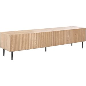 BELIANI Mobile Tv Moderno Con 2 Cassetti Frontale Scanalato In Mdf E Legno Di Frassino Salotto Impiallacciatura In Legno Di Frassino Chiaro Blythe BELIANI Mobile Tv Moderno Con 2 Cassetti Frontale Scanalato In Mdf E Legno Di Frassino Salotto Impiallacciatura In Legno Di Frassino Chiaro Blythe