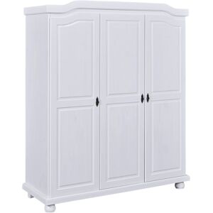FURNITURE TO GO - Inter Link - Armadio - 3 Ante - 5 Nicchie - Con Spazio Per Appendere - Armadio In Pino Massello - Verniciato Bianco - Larghezza :150cm Profondità :56cm Altezza : 180cm - Bastian FURNITURE TO GO - Inter Link - Armadio - 3 Ante - 5 Nicchie - Con Spazio Per Appendere - Armadio In Pino Massello - Verniciato Bianco - Larghezza :150cm Profondità :56cm Altezza : 180cm - Bastian