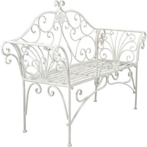 MAURY'S Panca Eloise In Acciaio Verniciato A Polvere Bianco Antico MAURY'S Panca Eloise In Acciaio Verniciato A Polvere Bianco Antico