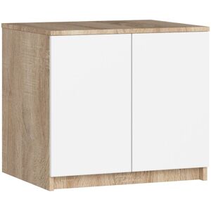 AKORD Sopralzo Per Armadio S60 Sonoma Quercia 60 Cm 2 Ante Inserto Frontale Bianco 60x51x55 Cm AKORD Sopralzo Per Armadio S60 Sonoma Quercia 60 Cm 2 Ante Inserto Frontale Bianco 60x51x55 Cm