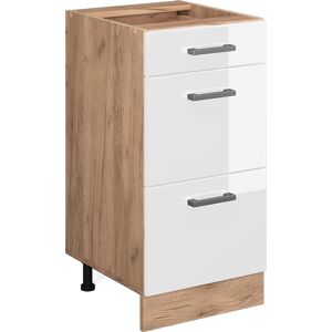 Vicco Mobiletto Base Per Cucina R-line, Bianco Lucido, 40 Cm Con Cassetti, Senza Piano Di Lavoro Vicco Mobiletto Base Per Cucina R-line, Bianco Lucido, 40 Cm Con Cassetti, Senza Piano Di Lavoro