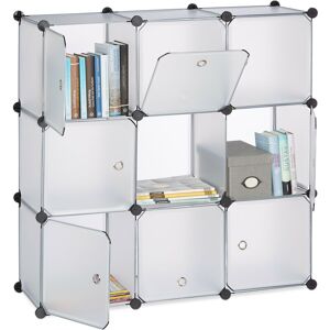 RELAXDAYS - 1002195550 Armadietto Con Ante, Divisorio Casa In Plastica, 9 Scomparti, 95 X 95 X 32 Cm, Trasparente RELAXDAYS - 1002195550 Armadietto Con Ante, Divisorio Casa In Plastica, 9 Scomparti, 95 X 95 X 32 Cm, Trasparente