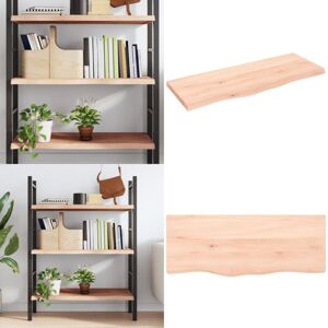 VIDAXL Ripiano A Parete 100x40x(2-4) Cm Massello Rovere Non Trattato - Scaffale In Rovere - Ripiano In Legno VIDAXL Ripiano A Parete 100x40x(2-4) Cm Massello Rovere Non Trattato - Scaffale In Rovere - Ripiano In Legno