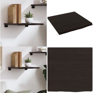 VIDAXL Ripiano Muro Marrone Scuro 40x40x2 Cm Massello Rovere Trattato - Ripiano In Legno - Ripiano In Rovere VIDAXL Ripiano Muro Marrone Scuro 40x40x2 Cm Massello Rovere Trattato - Ripiano In Legno - Ripiano In Rovere