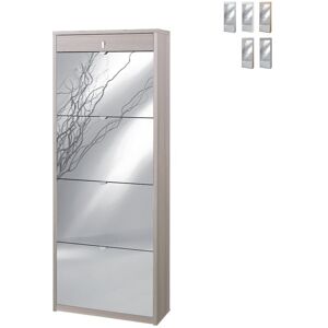 SARMOG - Scarpiera Quattro Ante A Specchio Un Cassetto Superiore Olmo Chiaro 63x29x H164 Cm SARMOG - Scarpiera Quattro Ante A Specchio Un Cassetto Superiore Olmo Chiaro 63x29x H164 Cm