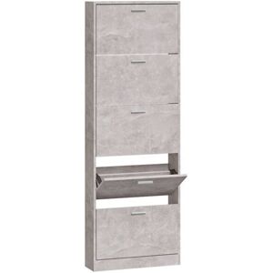vidaXL Scarpiera Grigio Cemento 59x17x169 cm - Scarpiera vidaXL Scarpiera Grigio Cemento 59x17x169 cm - Scarpiera