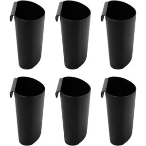 ARNAULT Set Di 6 Piccoli Secchielli Da Appendere – Portabicchieri Da Appendere Per Carrello, Mensola A Muro, Contenitore Per Cucina, Soggiorno, Bagno, Ufficio, Pattumiera (nero) ARNAULT Set Di 6 Piccoli Secchielli Da Appendere – Portabicchieri Da Appendere Per Carrello, Mensola A Muro, Contenitore Per Cucina, Soggiorno, Bagno, Ufficio, Pattumiera (nero)