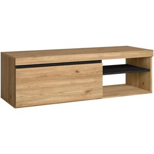 SKRAUT HOME - Mobile Tv Mod Naturale ''Rovere/nero'', 1 Porta E 1 Comparti, 120x40x41cm SKRAUT HOME - Mobile Tv Mod Naturale ''Rovere/nero'', 1 Porta E 1 Comparti, 120x40x41cm