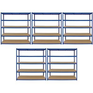 Monster Cable Shop - - 5 Scaffali T-rax In Acciaio Senza Bulloni Blu 160cm X 60cm X 180cm Monster Cable Shop - - 5 Scaffali T-rax In Acciaio Senza Bulloni Blu 160cm X 60cm X 180cm