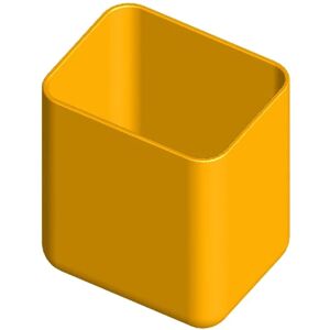 ARTPLAST - Box polipropilene 57x45 h 64 mm per organizzatore di plastica di plastica di L372 x P314 x H70 mm - Nero giallo