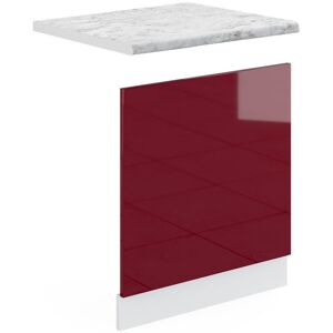Vicco Pannello Frontale R-line, Rosso Bordeaux Lucido, 60 Cm , Pl Marmo, Vicco Pannello Frontale R-line, Rosso Bordeaux Lucido, 60 Cm , Pl Marmo,