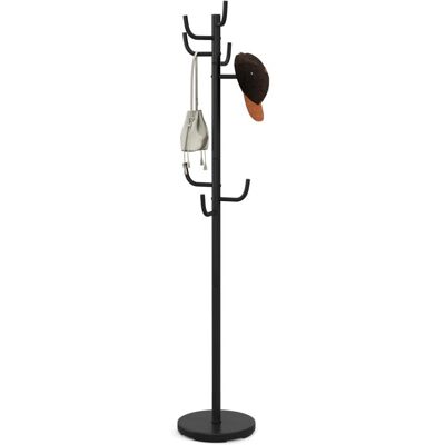 COSTWAY Attaccapanni In Metallo, Attaccapanni Da Terra Con 8 Ganci Robusti E Base Resistente, Per Vestiti Borse Cappelli, 33,5 X 175 Cm - COSTWAY Attaccapanni In Metallo, Attaccapanni Da Terra Con 8 Ganci Robusti E Base Resistente, Per Vestiti Borse Cappelli, 33,5 X 175 Cm -