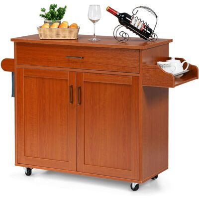 COSTWAY MDF Carrello da cucina - 116x37x85 cm - Mensola regolabile - Carrello da cucina COSTWAY MDF Carrello da cucina - 116x37x85 cm - Mensola regolabile - Carrello da cucina