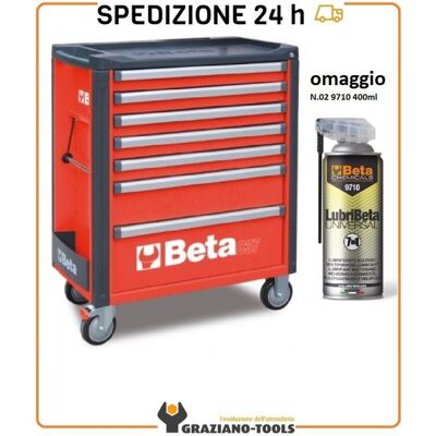 Beta C37/7 Cassettiera Mobile Vuota 7 Cassetti - Rosso - Beta C37/7 Cassettiera Mobile Vuota 7 Cassetti - Rosso -