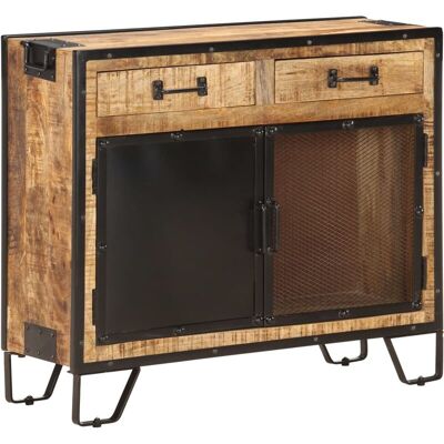 Credenza vidaXL 80x31x71 cm in legno di mango massiccio - Stile industriale Credenza vidaXL 80x31x71 cm in legno di mango massiccio - Stile industriale