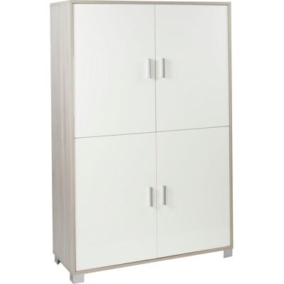 Mobili da Ufficio Sarmog - Olmo Chiaro e Bianco Fiammato - 4 Ripiani - 107x41x162cm Mobili da Ufficio Sarmog - Olmo Chiaro e Bianco Fiammato - 4 Ripiani - 107x41x162cm