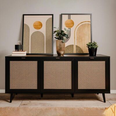 Credenza Velez nera 150x71x40cm - Sconto Credenza Velez nera 150x71x40cm - Sconto