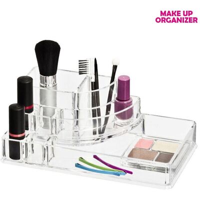 BAKAJI Cleafe - Organizer Cosmetici Trucco Make Up 8 Comparti Organizzatore In Acrilico Beauty - BAKAJI Cleafe - Organizer Cosmetici Trucco Make Up 8 Comparti Organizzatore In Acrilico Beauty -