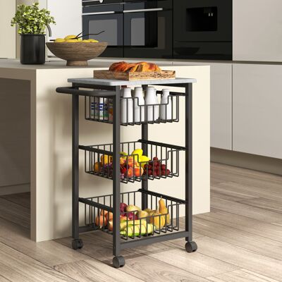 PZCC Carrello Cucina A 4 Ripiani, Carrellino Cucina Salvaspazio Con Cestini Estraibili, Maniglia In Acciaio E Ruote A Freni, Carrello Portafrutta E Verdure, Per Soggiorno Salotto, Grigio PZCC Carrello Cucina A 4 Ripiani, Carrellino Cucina Salvaspazio Con Cestini Estraibili, Maniglia In Acciaio E Ruote A Freni, Carrello Portafrutta E Verdure, Per Soggiorno Salotto, Grigio
