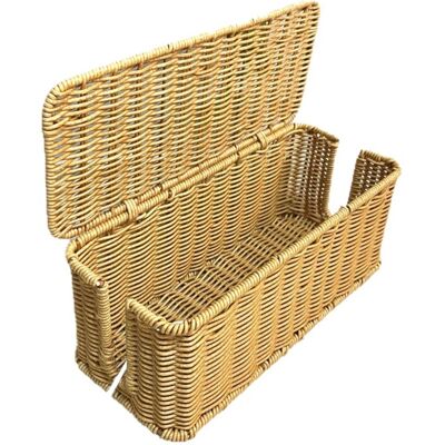 TIGREZY Scatola Portacavi In Rattan Fatta A Mano Con Coperchio — Organizzatore Di Cavi Con Apertura Laterale — Copertura Per Cavi Per Ufficio E Casa — Colore Legno TIGREZY Scatola Portacavi In Rattan Fatta A Mano Con Coperchio — Organizzatore Di Cavi Con Apertura Laterale — Copertura Per Cavi Per Ufficio E Casa — Colore Legno