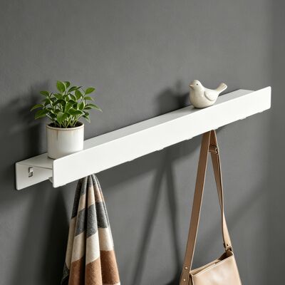 MAI & MAI Mensola Da Parete Con 8 Ganci Nascosti, Mensola In Metallo Rimovibile, Mensola Da Appendere Per Bagno, Cucina, Ingresso E Camera Da Letto, 80cm, Bianco Sabbia, Stalo-11 MAI & MAI Mensola Da Parete Con 8 Ganci Nascosti, Mensola In Metallo Rimovibile, Mensola Da Appendere Per Bagno, Cucina, Ingresso E Camera Da Letto, 80cm, Bianco Sabbia, Stalo-11