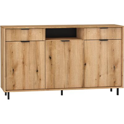 PETITS-MEUBLES Buffet 3 Ante 2 Cassetti Soly Marrone 89,7cm PETITS-MEUBLES Buffet 3 Ante 2 Cassetti Soly Marrone 89,7cm