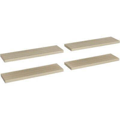 vidaXL 4x Mensole a Parete Flottanti Rovere - Mensole vidaXL 4x Mensole a Parete Flottanti Rovere - Mensole