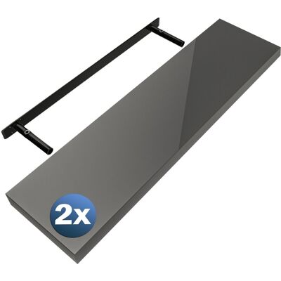 Casaria - Set di 2 mensole sospese - 2-pack - 90cm - Mensola da muro Casaria - Set di 2 mensole sospese - 2-pack - 90cm - Mensola da muro