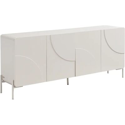 Unique Credenza 4 Ante In Mdf Beige - Zelinaro Unique Credenza 4 Ante In Mdf Beige - Zelinaro