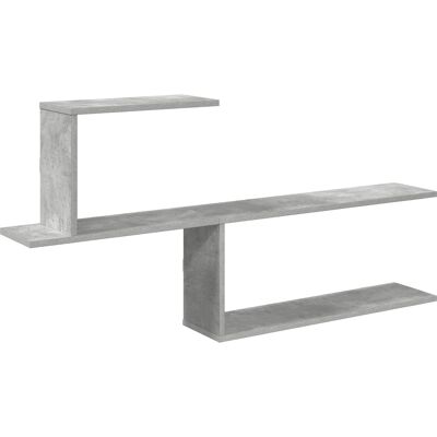VIDAXL Scaffale Da Parete Grigio Cemento 122 X 18 X 60 Cm VIDAXL Scaffale Da Parete Grigio Cemento 122 X 18 X 60 Cm