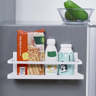 MINKUROW Scaffale Pensile Per Frigorifero Magnete Per Frigorifero Scaffale Per Spezie Con Ripiano Scaffale Da Cucina Organizzatore Per Riporre La Cucina, Bianco MINKUROW Scaffale Pensile Per Frigorifero Magnete Per Frigorifero Scaffale Per Spezie Con Ripiano Scaffale Da Cucina Organizzatore Per Riporre La Cucina, Bianco