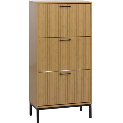 DÉCOSHOP26 Scarpiera Con 3 Ante A Ribalta In Finitura Bambù 125x60x25 Cm Con Gambe In Metallo 040008843 DÉCOSHOP26 Scarpiera Con 3 Ante A Ribalta In Finitura Bambù 125x60x25 Cm Con Gambe In Metallo 040008843