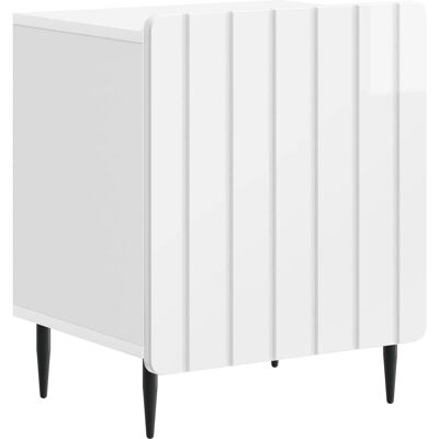 VIDAXL Armadio Da Notte Bianco Lucido 43 X 34,5 X 52 Cm VIDAXL Armadio Da Notte Bianco Lucido 43 X 34,5 X 52 Cm