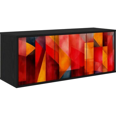 VIDAXL Mobile Tv Da Parete Heesch 102 X 33 X 40 Cm Rovere Nero VIDAXL Mobile Tv Da Parete Heesch 102 X 33 X 40 Cm Rovere Nero