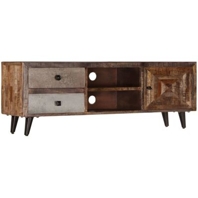 Helloshop26 Mobile TV in Legno di Mango - Fascino Rustico, Fatto a Mano, Spazio di Stoccaggio Helloshop26 Mobile TV in Legno di Mango - Fascino Rustico, Fatto a Mano, Spazio di Stoccaggio