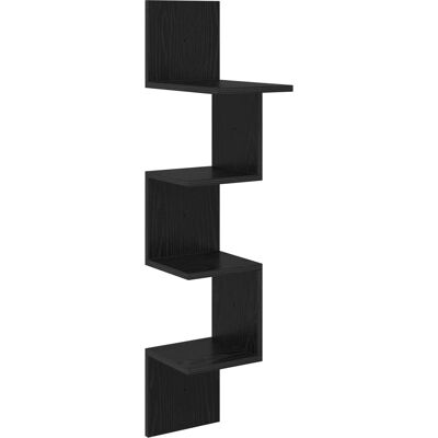 VIDAXL Scaffale Da Parete A Parete Rovere Nero 32 X 21 X 107 Cm VIDAXL Scaffale Da Parete A Parete Rovere Nero 32 X 21 X 107 Cm