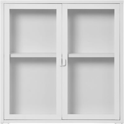 KENDRA HOME Vetrina Brisbane A Muro Con 2 Ante In Vetro, Acciaio Bianco 80×18×80 Cm KENDRA HOME Vetrina Brisbane A Muro Con 2 Ante In Vetro, Acciaio Bianco 80×18×80 Cm