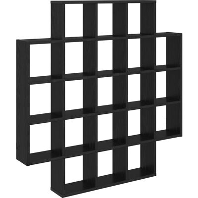 VIDAXL Scaffale Da Parete Rovere Nero 100 X 13 X 100 Cm VIDAXL Scaffale Da Parete Rovere Nero 100 X 13 X 100 Cm