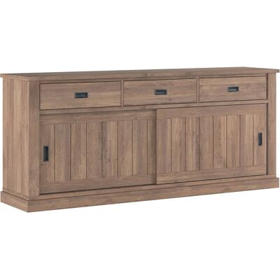 ARREDITALY Credenza Zona Living 3 Cassetti 2 Ante Scorrevoli 4 Ripiani Interni Mobile Buffet Madia Dispensa Cucina Design Classico Moderno 220 X 50 X 95 Cm Noce ARREDITALY Credenza Zona Living 3 Cassetti 2 Ante Scorrevoli 4 Ripiani Interni Mobile Buffet Madia Dispensa Cucina Design Classico Moderno 220 X 50 X 95 Cm Noce