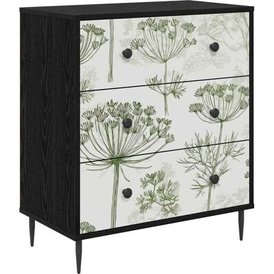 VIDAXL Cassettiera Gotha Stampa Di Albero Verde 66 X 36,5 X 76 Cm VIDAXL Cassettiera Gotha Stampa Di Albero Verde 66 X 36,5 X 76 Cm