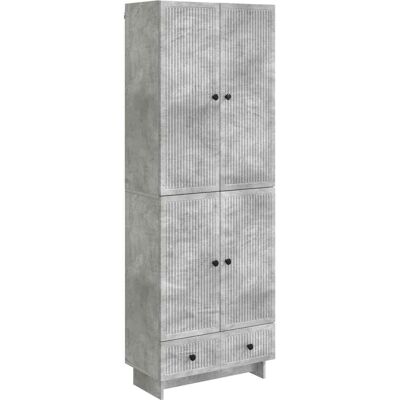 VIDAXL Set Di Armadi 2 Pz Grigio Cemento Legno Ingegnerizzato VIDAXL Set Di Armadi 2 Pz Grigio Cemento Legno Ingegnerizzato