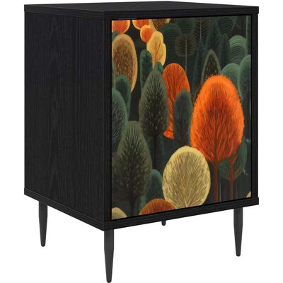 VIDAXL Armadio Da Notte Zaandam Rovere Nero 36 X 33 X 51 Cm VIDAXL Armadio Da Notte Zaandam Rovere Nero 36 X 33 X 51 Cm