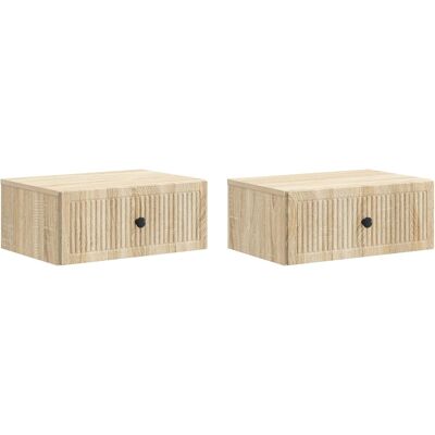 VIDAXL Armadio Da Notte 2 Pcs Rovere Sonoma 49 X 34,5 X 20 Cm VIDAXL Armadio Da Notte 2 Pcs Rovere Sonoma 49 X 34,5 X 20 Cm