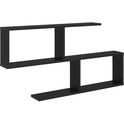 VIDAXL Scaffale Da Parete Rovere Nero 100 X 12 X 50,5 Cm VIDAXL Scaffale Da Parete Rovere Nero 100 X 12 X 50,5 Cm