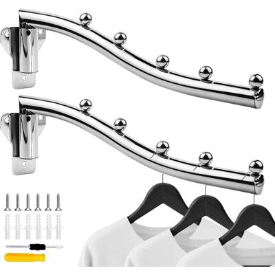OEM Set Di 2 Appendiabiti Da Parete, Pieghevoli E Girevoli, Con Viti Di Espansione E Cacciavite, Adatti Per Bagno, Balcone E Cabina Armadio. OEM Set Di 2 Appendiabiti Da Parete, Pieghevoli E Girevoli, Con Viti Di Espansione E Cacciavite, Adatti Per Bagno, Balcone E Cabina Armadio.