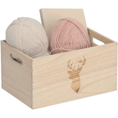 Zeller Scatola Portaoggetti Deer Legno 30x20x16 Cm Zeller Scatola Portaoggetti Deer Legno 30x20x16 Cm