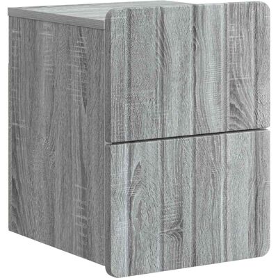 VIDAXL Mobiletto Da Notte A Muro Grigio Sonoma 33 X 34,5 X 43 Cm VIDAXL Mobiletto Da Notte A Muro Grigio Sonoma 33 X 34,5 X 43 Cm